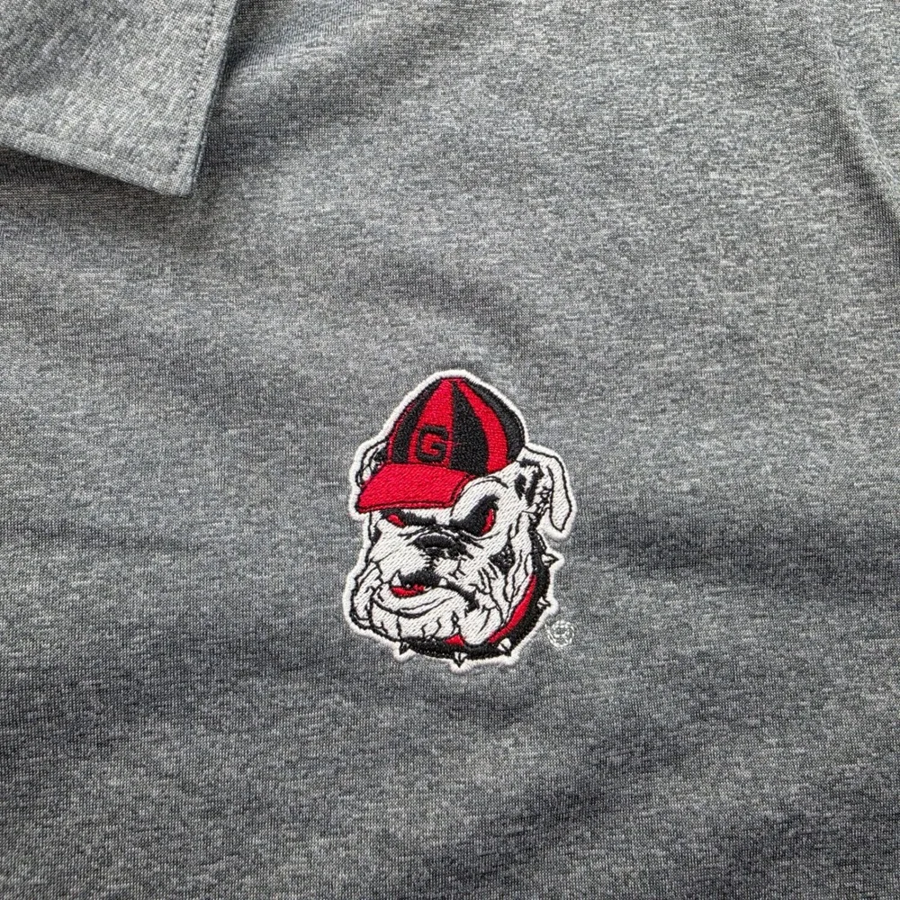 Georgia Bulldogs Champion Performance Polo Shirt Mens 2XL Gray Red NCAA Golf